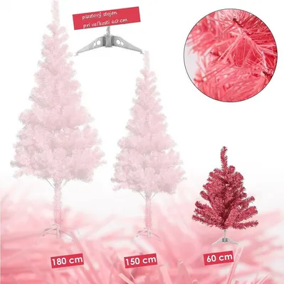 Produktbild von Künstlicher Weihnachtsbaum pink inkl. Ständer Tannenbaum Christbaum 60cm