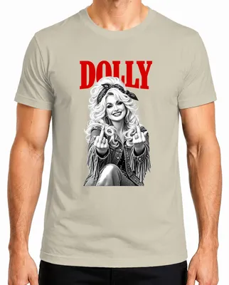 Obrázok produktu pre Tričko s potlačou Dolly Parton, country, rockabilly, retro, s motívom speváčky, pánske, prírodná farba, veľkosť L
