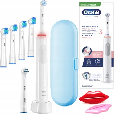 Produktbild von Oral-B | Elektrische Zahnbürste - PRO 3 Clean & Protect - Weiß - 3 Reinigungsmodi - 2 Wochen Akku