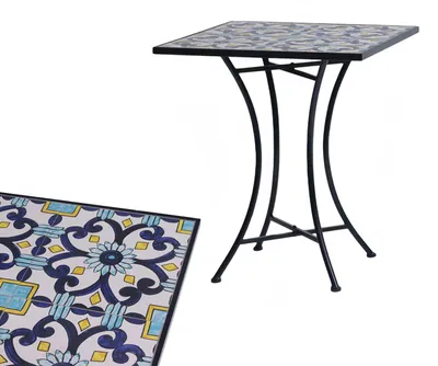 Mosaik Mosaiktisch Gartentisch Bistrotisch Tisch Ø 60 x H 70 cm