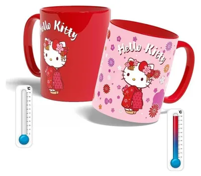 Produktbild von Konix KIMONO - Hello Kitty, Einzelbild, 0,32 l, Pink, Rot, Becher, Universal, 1 Stück(e)