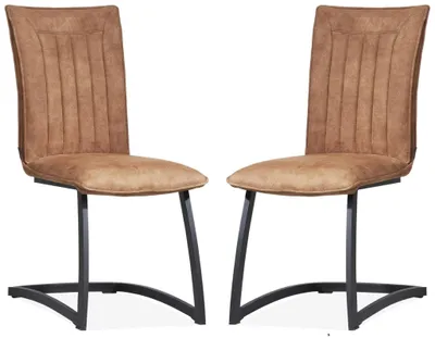 Produktbild von MX Sofa Stuhl Amara - Cognac (2er-Set)