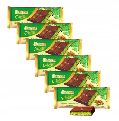 Produktbild von Milchschokolade Ülker | Mit Pistazien-Kadayif-Füllung | Knusprige Füllung mit feiner Nussnote | 93 g