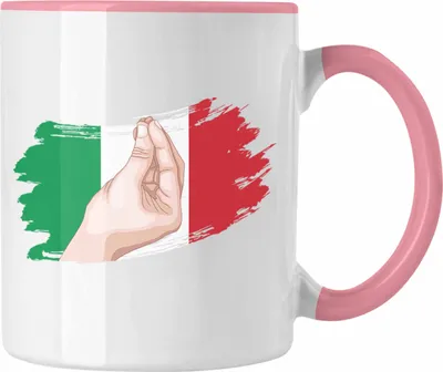 Produktbild von Trendation - Italien Tasse Lustiges Geschenk für Italiener Urlaub Rom (Rosa)