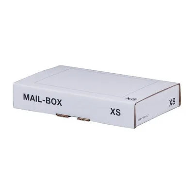 Produktbild von 20x Versandkarton 244x145x43mm MAILBOX XS mit Steckverschluss wiederverschließbar für Maxibrief weiß