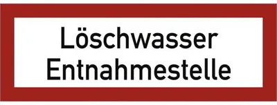 Produktbild von Dreifke® Aufkleber Löschwasser Entnahmestelle, Folie, 297x105 mm