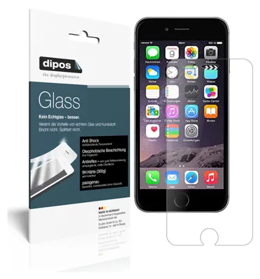 Obrázok produktu pre 2x ochranná fólia pre Apple iPhone 6 / 6S / 7 matná - proti nárazom 9H fólia dipos Glass plastové sklo