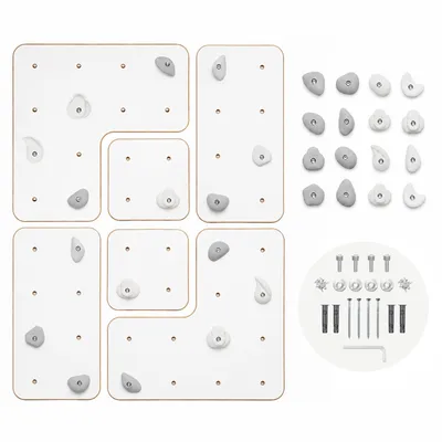 Produktbild von MAMOI ® Kletterwand für Kinder, modulare Kletterwand für das Kinderzimmer, Holz-Kletterwand für den Innenbereich