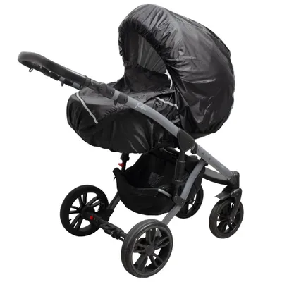 Obrázok produktu pre Poťah na kočík s reflexným prvkom New Baby Basic čierny