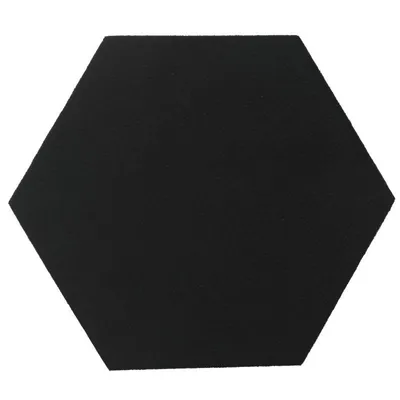 Zdjęcie produktu dla Heksagon tekstylno-korkowy 15x17 cm panel dekoracyjny czarny