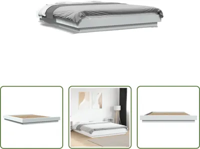Produktbild von The Living Store Bettgestell Weiß 160x200 cm Holzwerkstoff