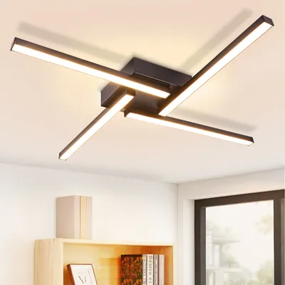 Obrázok produktu pre ZMH LED stropná lampa stropné svetlo obývacia izba obývacia izba lampa biela 24W moderný dizajn spálňa lampa 3000K teplé biele svetlo neprekrývajúci sa dizajn