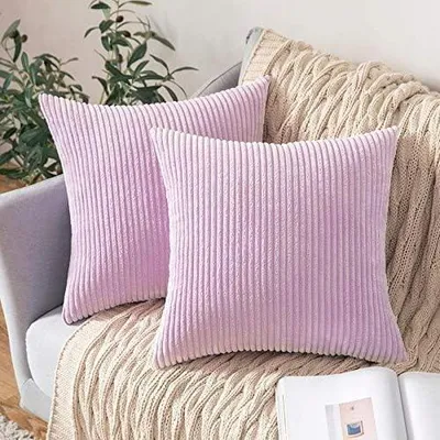 Image de MIULEE Lot de 2 Housses de Coussin Décoratives Roses 40x40 cm