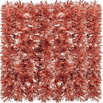 Produktbild von Lametta-Girlande 12m Rose Gold Glänzend Metallisch Weihnachtsdeko Indoor/Outdoor