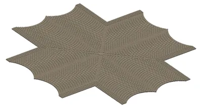 Produktbild von Vollmer 48241 - H0 Straßenplatte Kopfsteinpflaster aus Steinkunst, X-Kreuzung, L 15 x B 15 cm - Neu