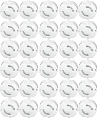 Produktbild von 30 Stück Steckdosen Kindersicherung - Steckdosenschutz Kindersicherung Steckbar zum Stecken Steckdosensicherung für Baby und Kinder Kindersicherung Babysicherung Steckdose Steckdosen Abdeckung Weiß
