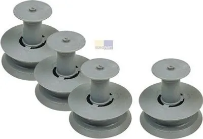 Produktbild von ORIGINAL Bauknecht 4x Korbrolle Rolle Rad Oberkorb Spülmaschine 481252888113