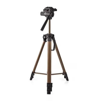 Produktbild von Nedis Stativ - Maximale Belastbarkeit: 4.0 kg - Min. arbeitshöhe: 64.0 cm - Max. Arbeitshöhe: 161.0 cm - 2 Segmente - Pan  &  Tilt - Tragetasche enthalten - ABS / Aluminium - Bronze / Schwarz