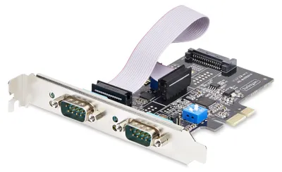 Imagen del producto de Tarjeta PCIe de doble puerto serie, compatible con RS232/422/485