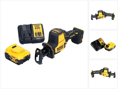 Zdjęcie produktu dla DeWalt DCS 369 P1 Akumulatorowa pilarka szablasta Pilarka szablasta 18 V bezszczotkowa + 1x akumulator 5,0 Ah + ładowarka