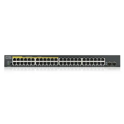 Produktbild von Zyxel GS1900 Series GS1900-48HPv2 - Switch - Smart - 48 x 10/100/1000 (24 PoE+) + 2 x Gigabit SFP (Uplink) - Desktop, an Rack montierbar - PoE+ (170 W)