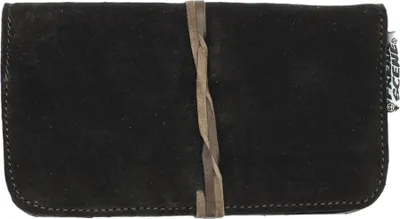 Produktbild von Tabakbeutel Wildleder mit Band - schwarz - Tabaktasche - Drehertasche