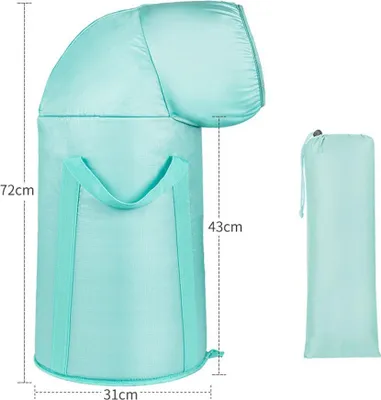 Immagine prodotto di INF Borsa Pieghevole Isolata per Pediluvio con Chiusura a Zip e Design Spesso Blu