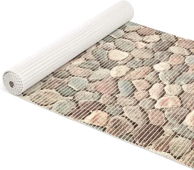 Productafbeelding van Zachte schuimmat - Badmat douche - Veilig douchen - Waterdoorlatend ontwerp - 220 x 65 cm - Meerkleurig