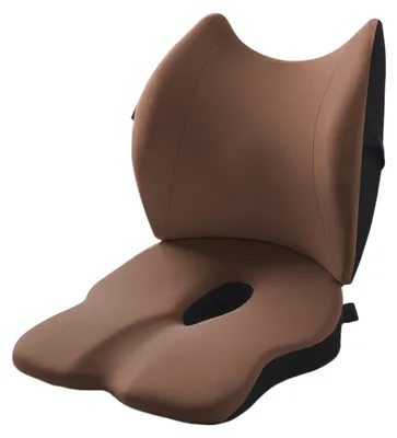 Image de Coussin de siège ergonomique avec support lombaire et base antidérapante