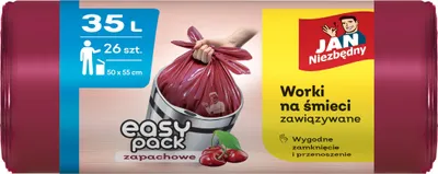 Image de Jan Niezbędny Sacs poubelle 35 L cerise Easy-Pack 26 pièces