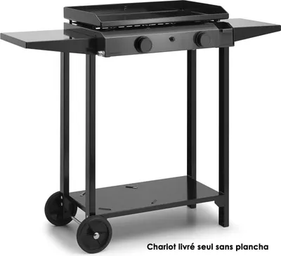 Image de Chariot pour plancha noir - Forge Adour - CHBA60 -
