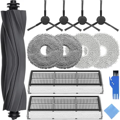 Ersatzteile-Set für Saugroboter: Hauptbürste, 4 Seitenbürsten, 2 Filter, Mopps