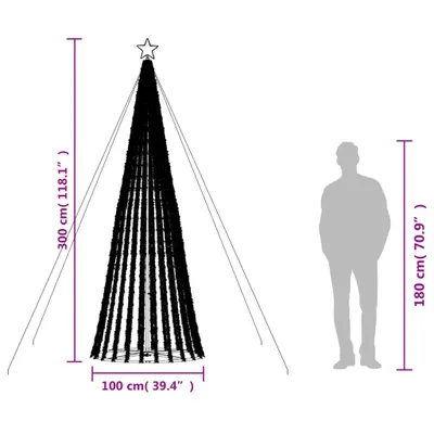 Zdjęcie produktu dla vidaXL Choinka LED 688 diod LED zimna biel 300 cm