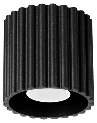 Image de Plafonnier AURA 1 noir GU10 1xGU10 10W aluminium 10x10x10cm Sollux Lighting