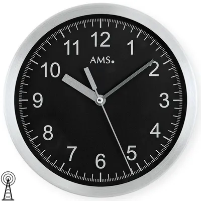 Produktbild von AMS Funk-Wanduhr, Funkwerk, D20x4cm, 5911