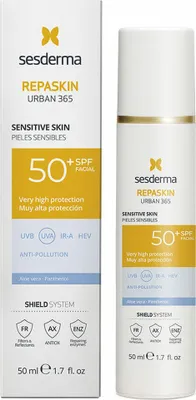 Produktbild von Sonnenschutzcreme für das Gesicht Sesderma Repaskin Urban 365 SPF 50+ 50 ml Empfindliche Haut