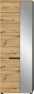 Produktbild von Garderobenschrank Canu | grau / Artisan Eiche