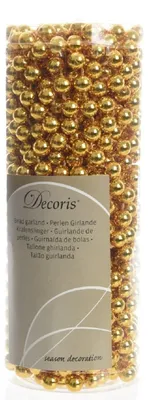 Produktbild von Perlenkette Band Girlande Kunststoff Ø.0,8 cm L.10m gold