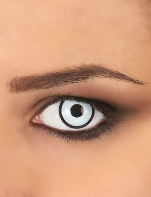 Obrázok produktu pre Eyecatcher Color Fun - farebné kontaktné šošovky White Manson 2 kusy (1 pár) - ideálne na karneval, maškarný ples, Halloween a párty