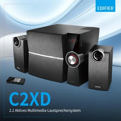 Produktbild von Edifier C2XD, 2.1 Kanäle, 53 W, PC, Schwarz, Verstärker, Stand-alone