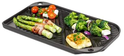 Image de Plaque de cuisson plate en grès Bremermann pour barbecue, carrée, noire