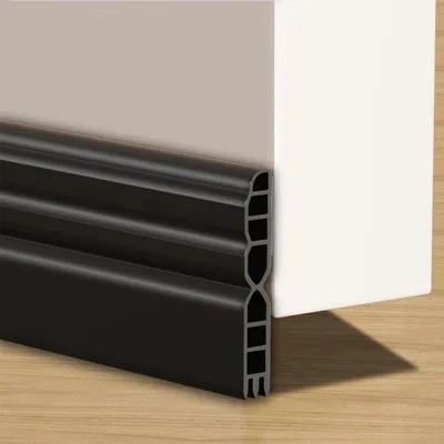 Immagine prodotto di Guarnizione per porte, paraspifferi, 1 metro, colore nero, autoadesivo