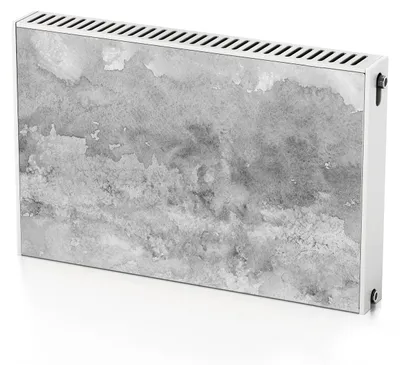 Produktbild von Grau – Magnetische Heizkörperabdeckung – 90x60 cm – Magnet Heizkörperabdeckung – 3D Würfel – Heizkörperverkleidung – Magnetische Wandverkleidung – Wetterfest