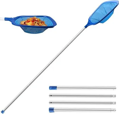 Produktbild von Famanu Skimmer mit feinem Netz - 160 cm, Aluminiumstange, 1,3 m