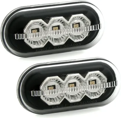 Obrázok produktu pre 2x sada bočných smeroviek LED čierna chróm pre Renault Clio I II Megane