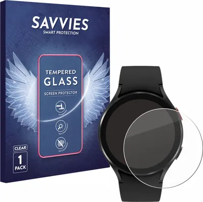 Produktbild von Savvies Schutzglas für Samsung Galaxy Watch 4 (44mm) Displayschutz 9H Glas klar transparent
