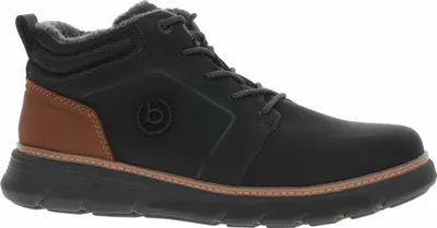 A side view of a black Bugatti Palau Schnürstiefel boot.