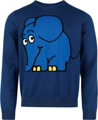 Produktbild von Die Sendung mit der Maus Strickpullover Herren Elefant blau L