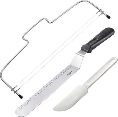 Produktbild von Famanu Backset 3-teilig - inklusive Tortenbodenteiler, Winkelpalette und Schaber