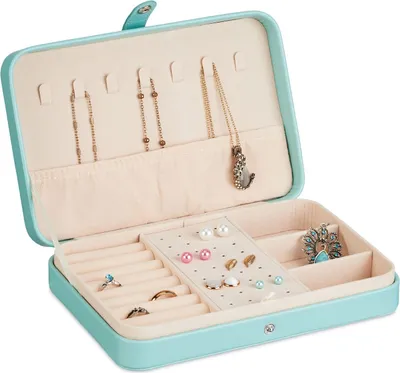 Produktbild von Reise-Schmucketui - Kompakter Organizer in Lederoptik